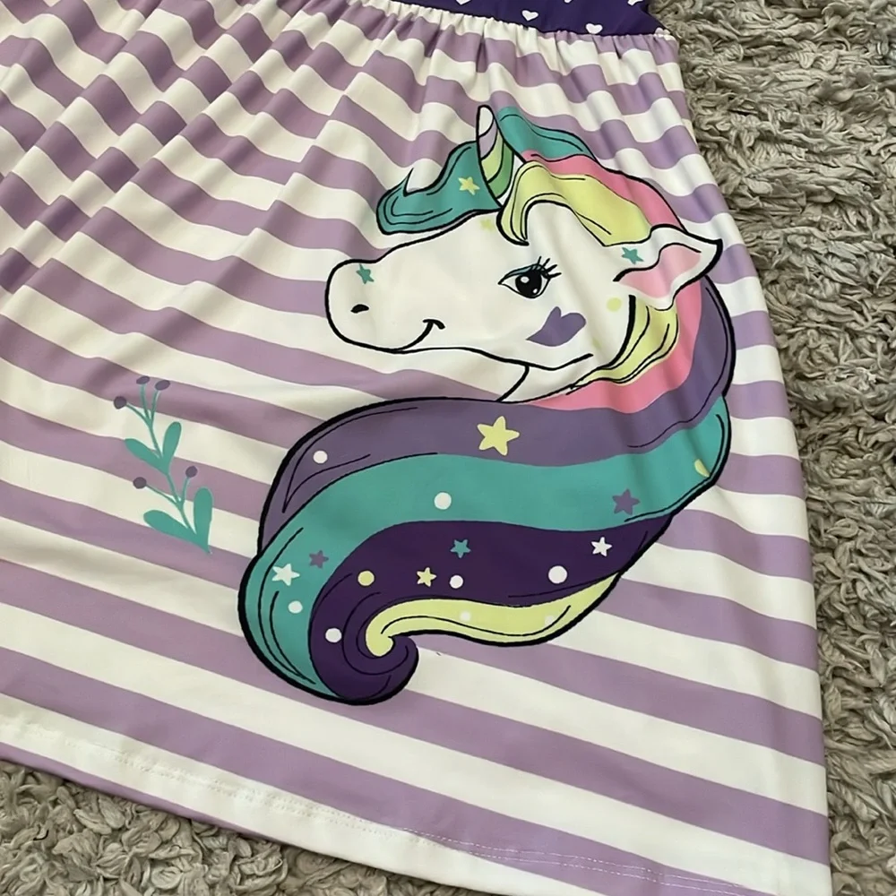 NWT Penelope Plumm Rainbow Unicorn Dress, Size 6